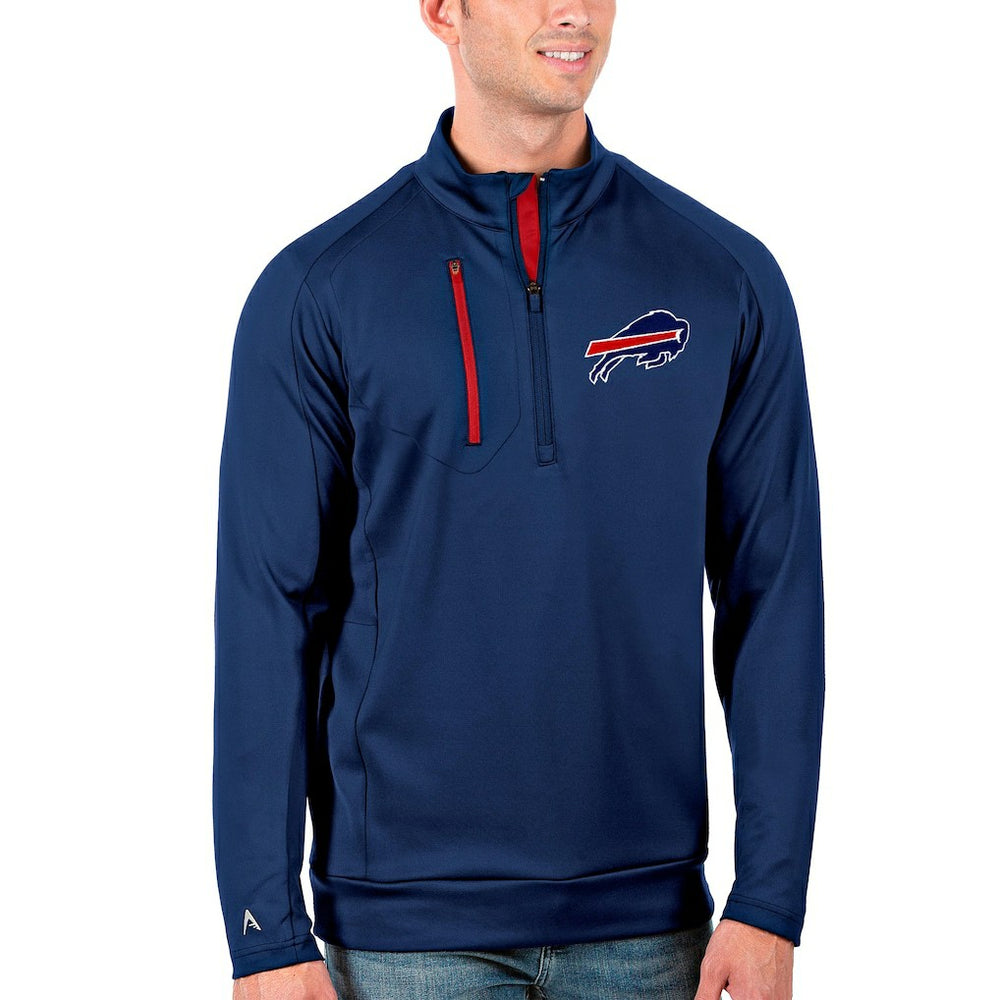 Buffalo Bills Antigua Generation Quarter-Zip Pullover Jacket - Royal/Red - NFL