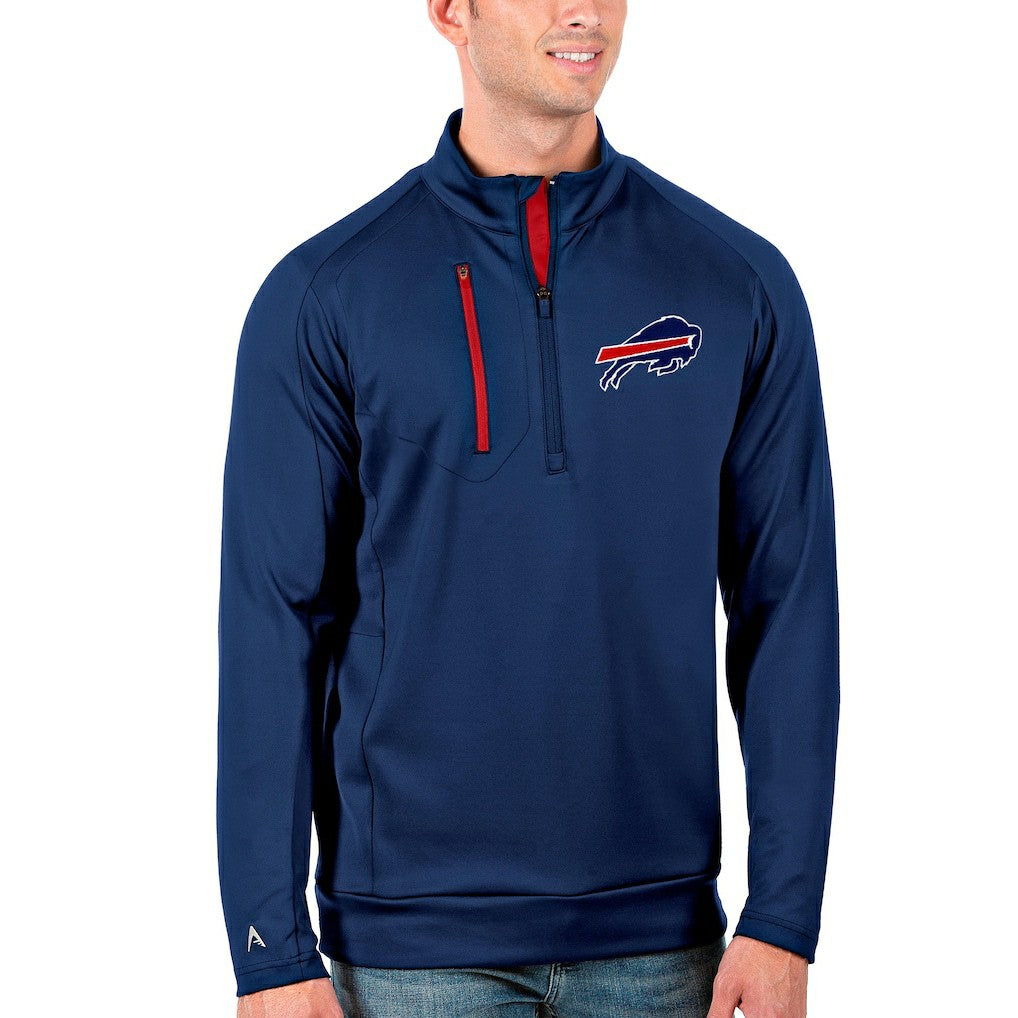Buffalo Bills Antigua Generation Quarter-Zip Pullover Jacket - Royal/Red - NFL