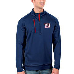 New York Giants Antigua Generation Quarter-Zip Pullover Jacket - Royal/Red - NFL