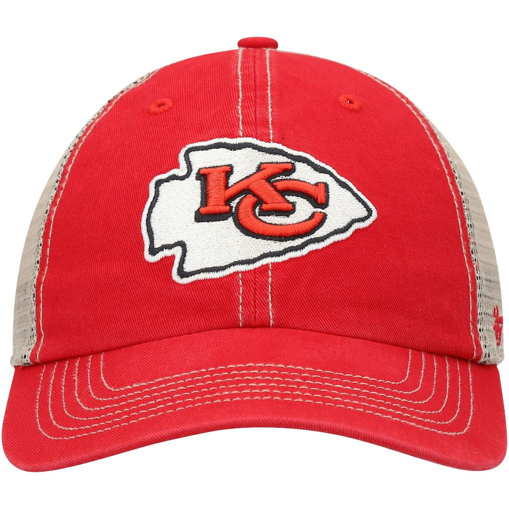 Kansas City Chiefs '47 Trawler Trucker Clean Up Snapback Hat - Red/Natural - 47 brand