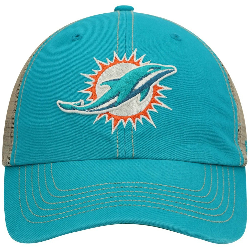 Miami Dolphins '47 Trawler Trucker Clean Up Snapback Hat - Aqua/Natural - 47 brand