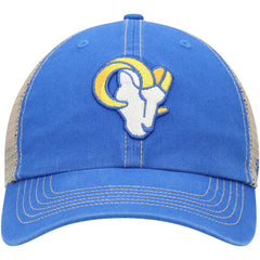 Los Angeles Rams '47 Head Trawler Trucker Clean Up Snapback Hat - Royal/Natural - 47 brand