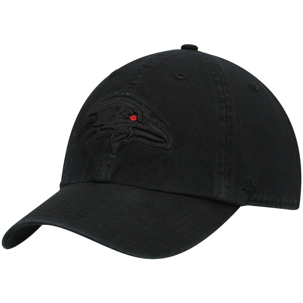 Baltimore Ravens '47 Team Tonal Clean Up Adjustable Hat - Black - 47 brand