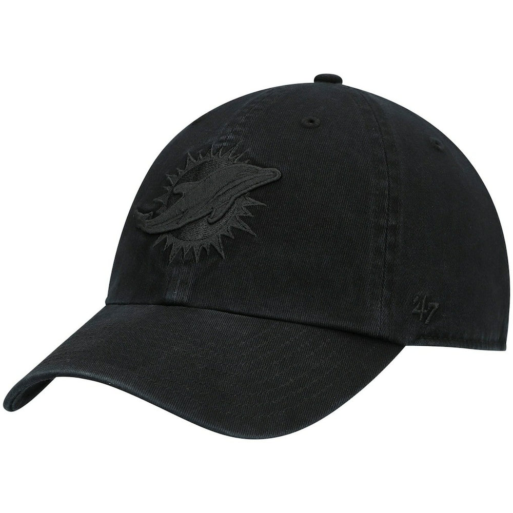 Miami Dolphins '47 Team Tonal Clean Up Adjustable Hat - Black - 47 brand