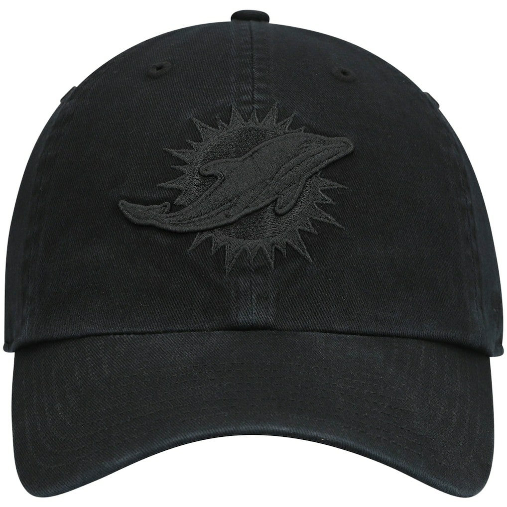 Miami Dolphins '47 Team Tonal Clean Up Adjustable Hat - Black - 47 brand