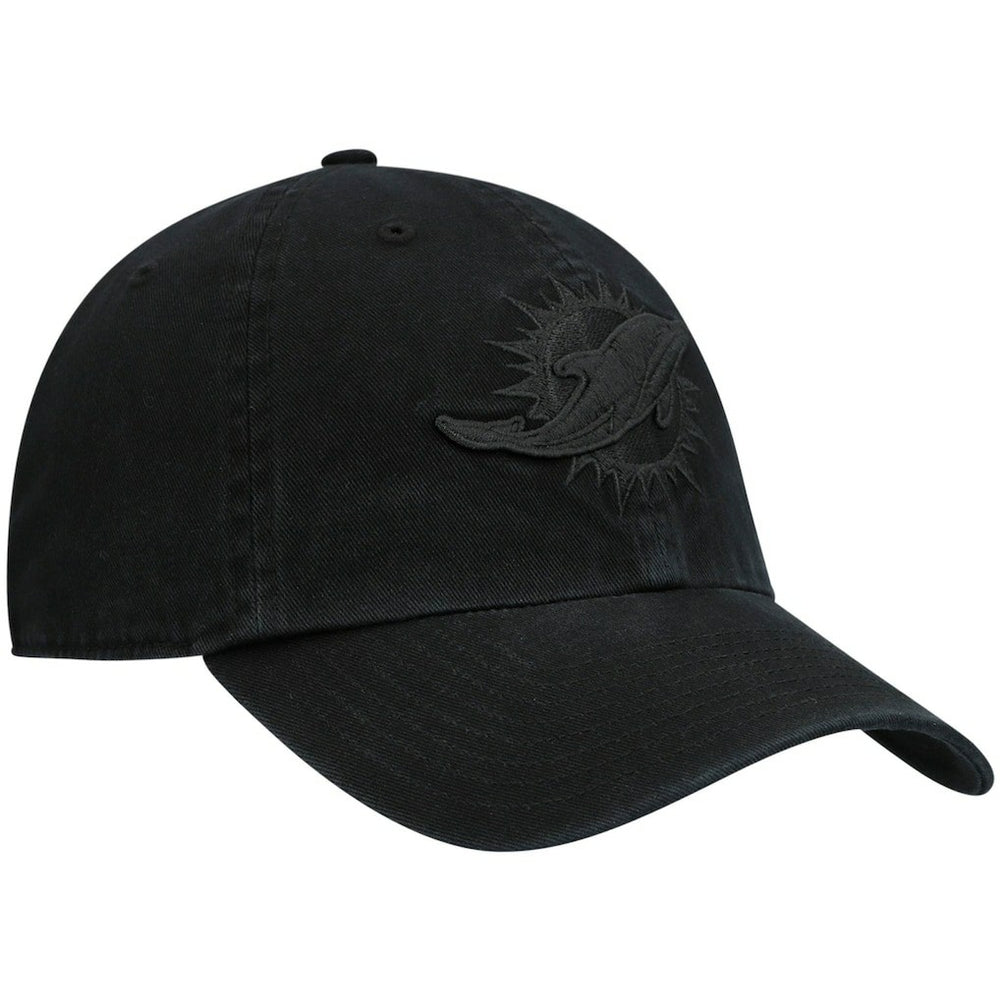 Miami Dolphins '47 Team Tonal Clean Up Adjustable Hat - Black - 47 brand
