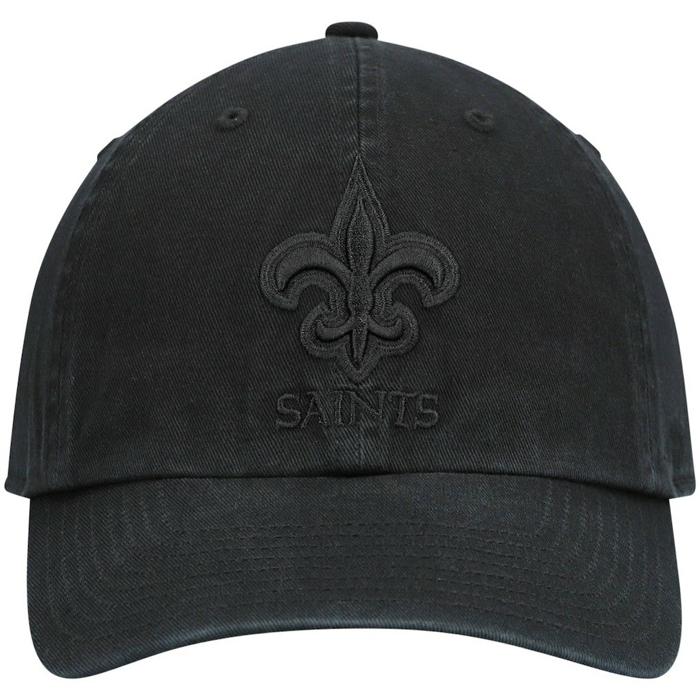 New Orleans Saints '47 Team Tonal Clean Up Adjustable Hat - Black - 47 brand