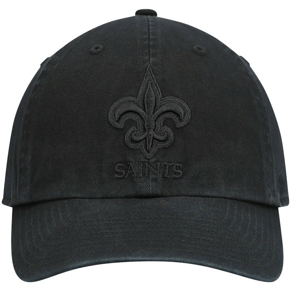 New Orleans Saints '47 Team Tonal Clean Up Adjustable Hat - Black - 47 brand