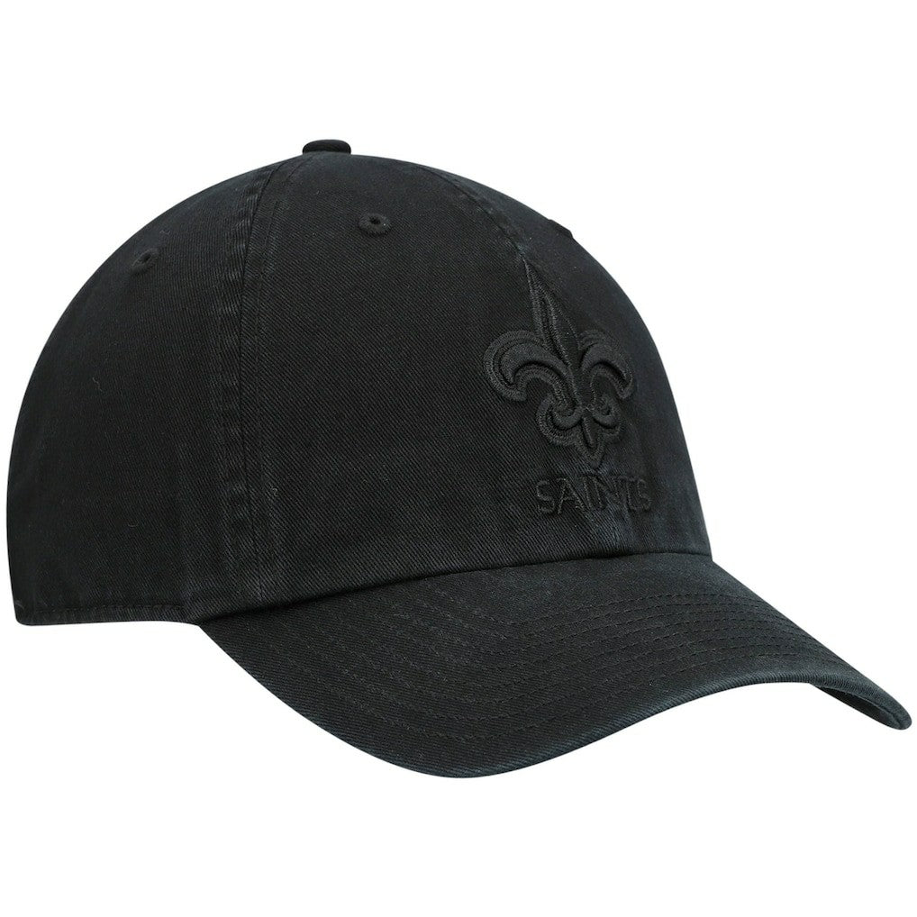 New Orleans Saints '47 Team Tonal Clean Up Adjustable Hat - Black - 47 brand