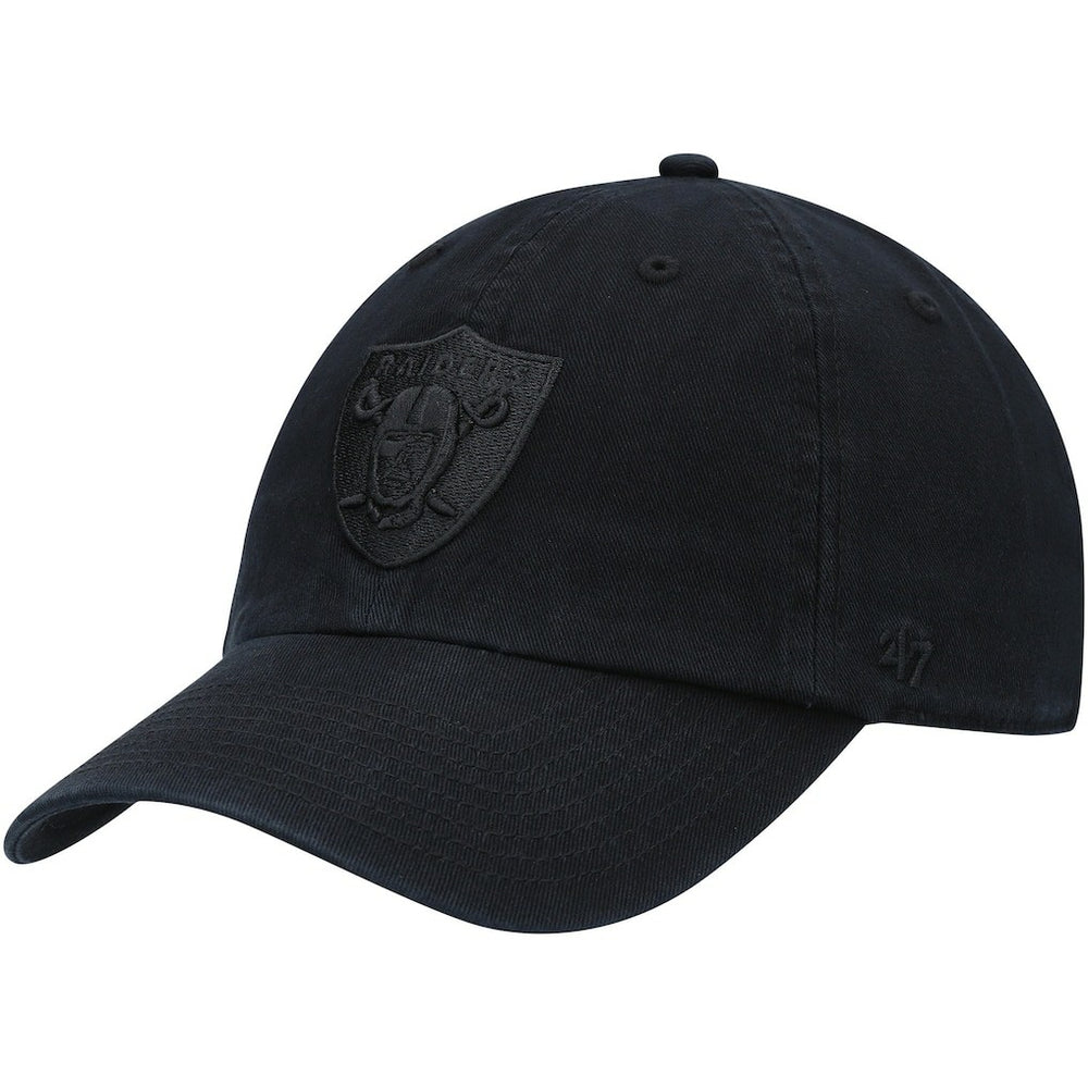 Las Vegas Raiders '47 Team Tonal Clean Up Adjustable Hat - Black - 47 brand