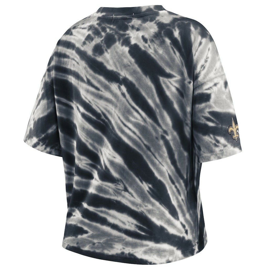 New Orleans Saints WEAR by Erin Andrews Women's Tie-Dye T-Shirt - Black - NFL