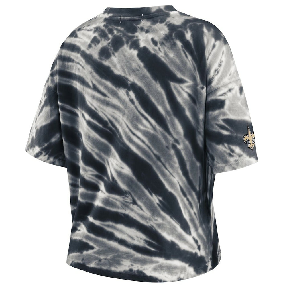 New Orleans Saints WEAR by Erin Andrews Women's Tie-Dye T-Shirt - Black - NFL