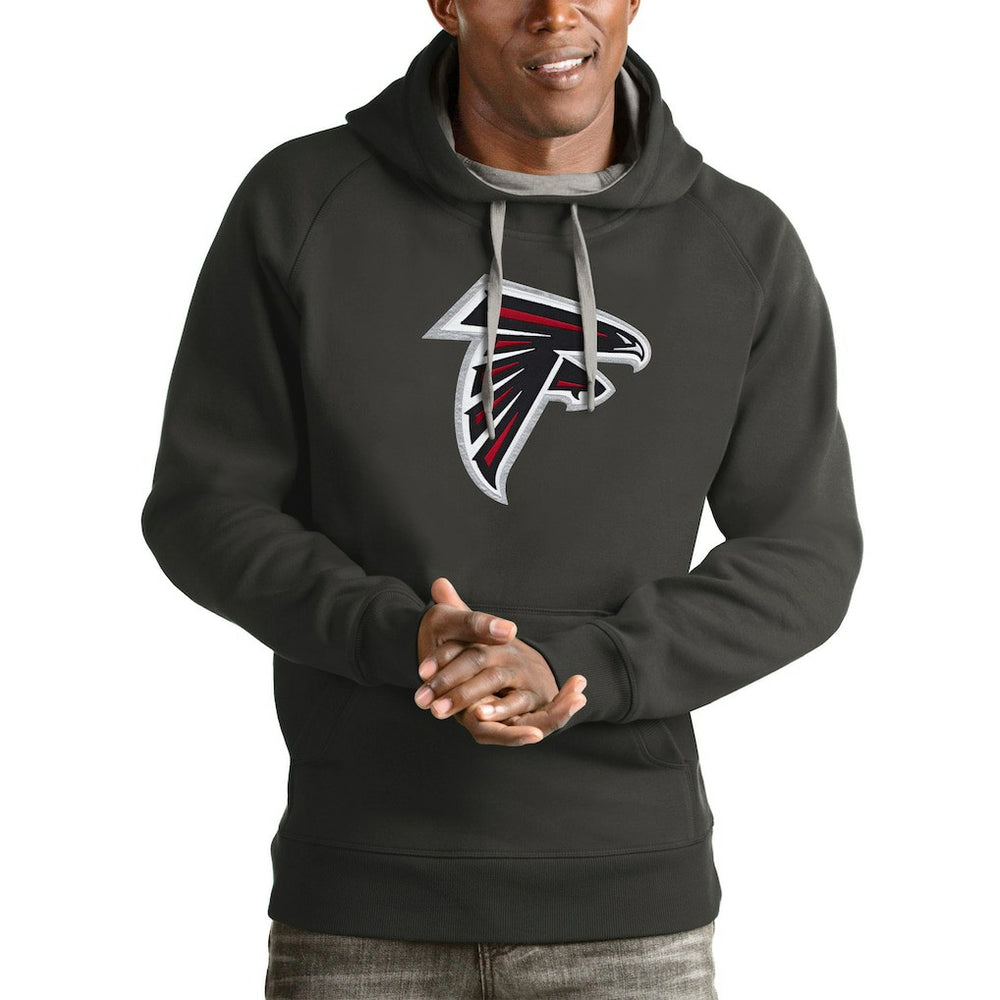 Atlanta Falcons Antigua Victory Pullover Hoodie - Charcoal - NFL