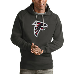 Atlanta Falcons Antigua Victory Pullover Hoodie - Charcoal - NFL
