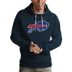 Buffalo Bills Antigua Victory Pullover Hoodie - Navy - NFL
