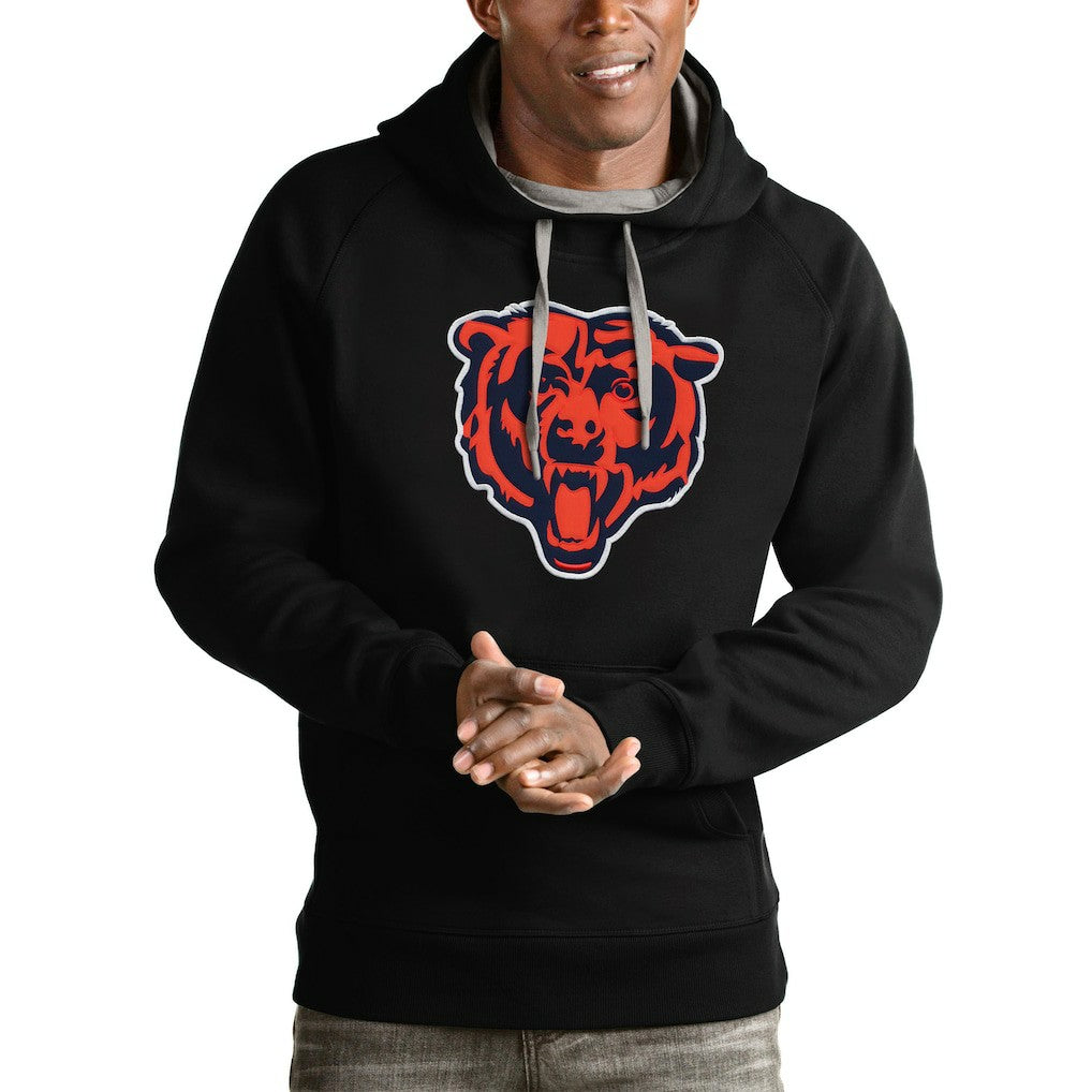 Chicago Bears Antigua Victory Pullover Hoodie - Black - NFL