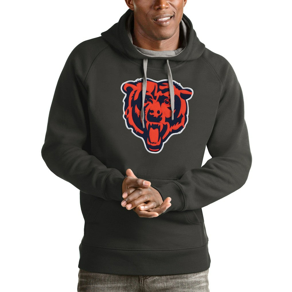 Chicago Bears Antigua Victory Pullover Hoodie - Charcoal - NFL