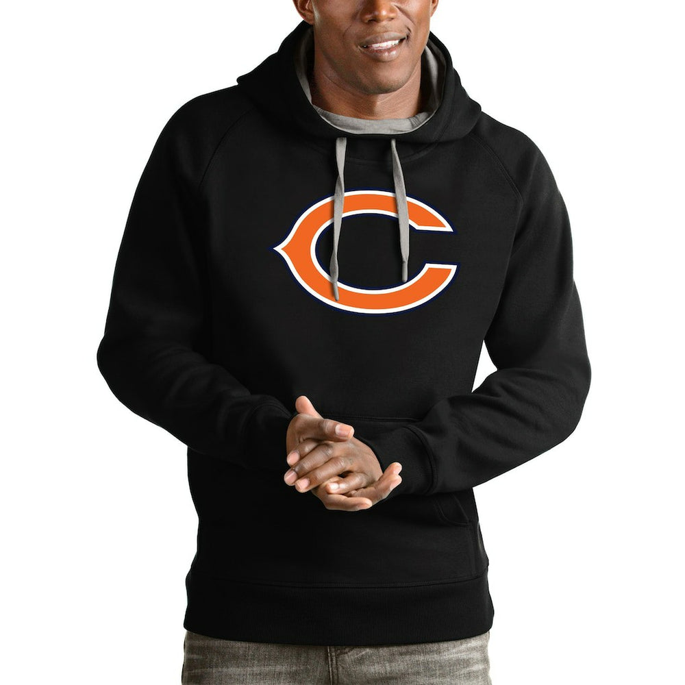 Chicago Bears Antigua Victory Pullover Hoodie - Black - NFL