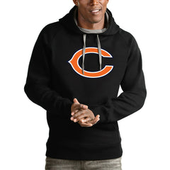Chicago Bears Antigua Victory Pullover Hoodie - Black - NFL