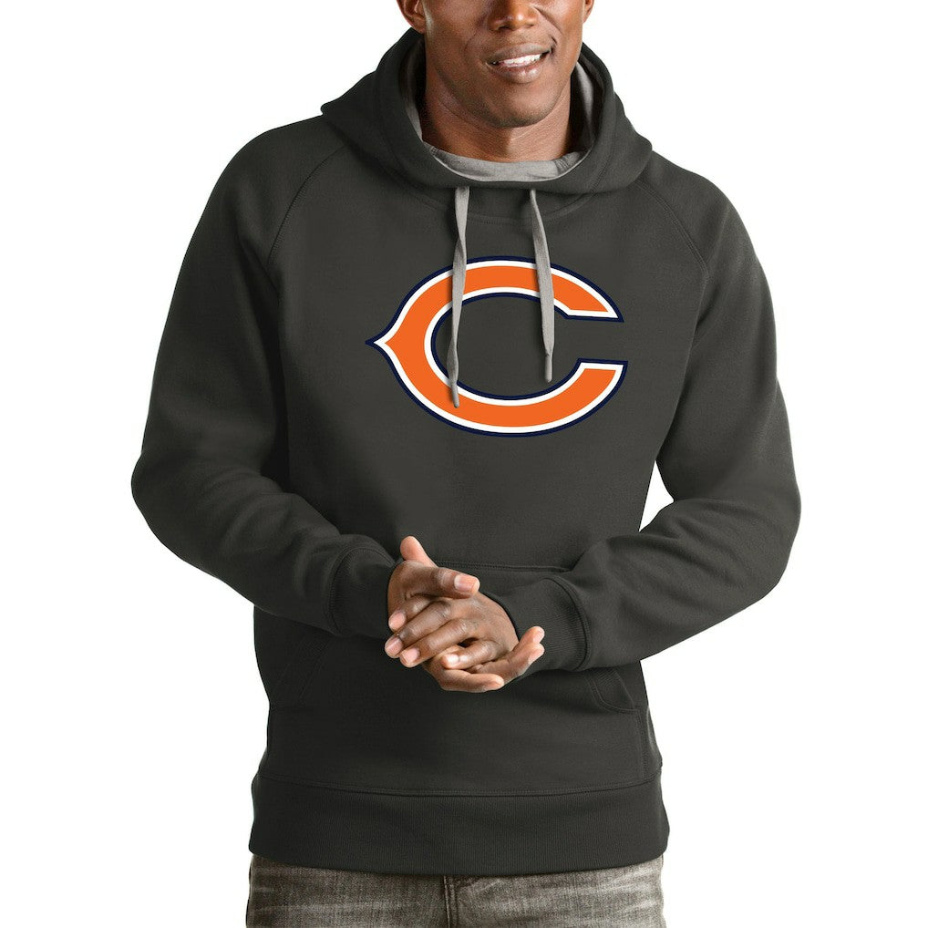 Chicago Bears Antigua Victory Pullover Hoodie - Charcoal - NFL