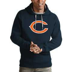 Chicago Bears Antigua Logo Victory Pullover Hoodie - Navy - NFL