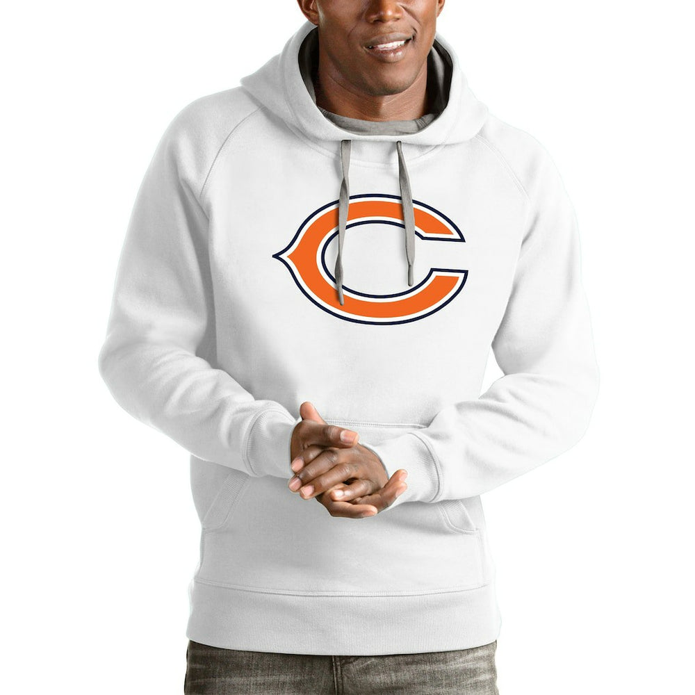 Chicago Bears Antigua Victory Pullover Hoodie - White - NFL