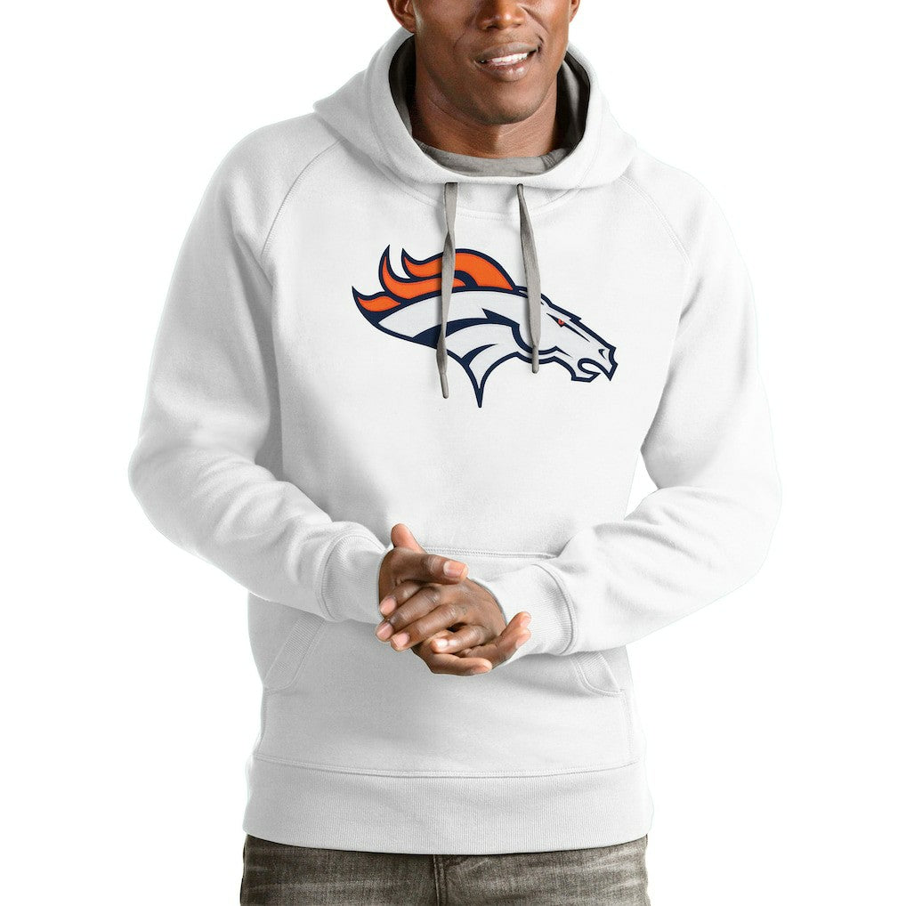 Denver Broncos Antigua Victory Pullover Hoodie - White - NFL