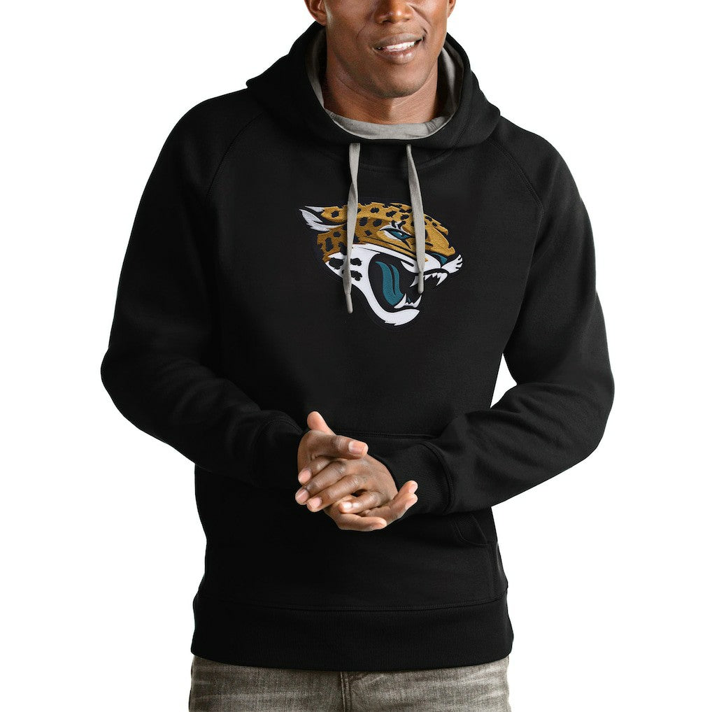 Jacksonville Jaguars Antigua Victory Pullover Hoodie - Black - NFL