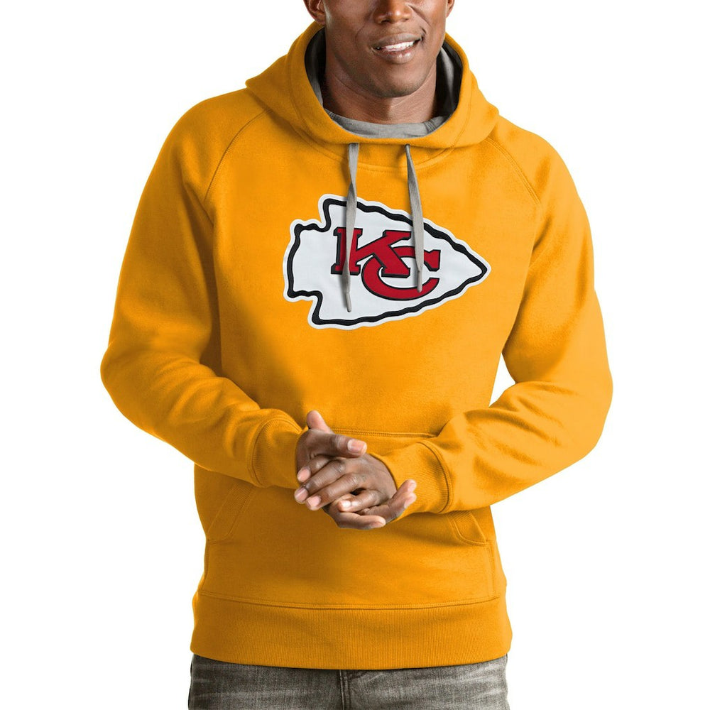 Kansas City Chiefs Antigua Victory Pullover Hoodie - Gold - NFL