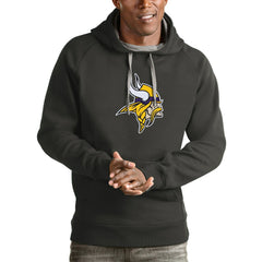 Minnesota Vikings Antigua Victory Pullover Hoodie - Charcoal - NFL