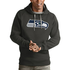Seattle Seahawks Antigua Victory Pullover Hoodie - Charcoal - NFL
