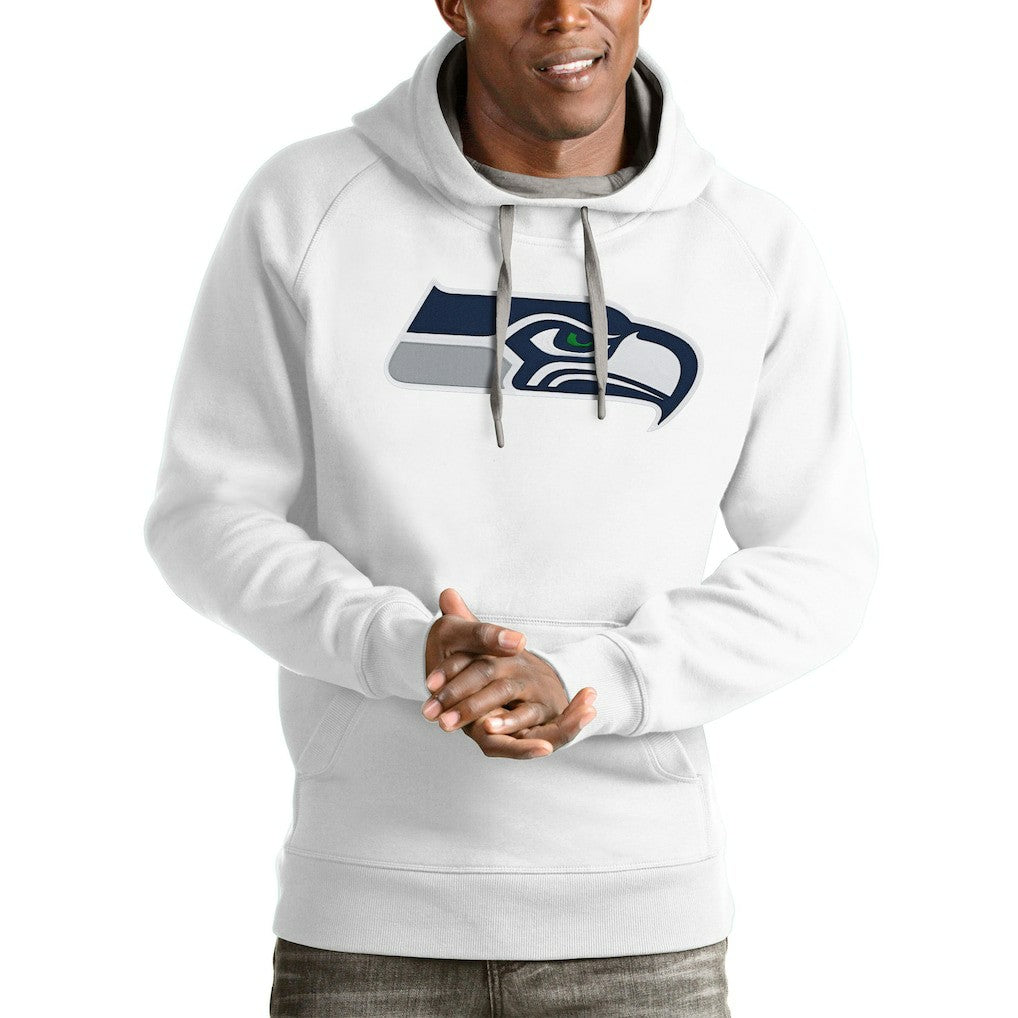Seattle Seahawks Antigua Victory Pullover Hoodie - White - NFL