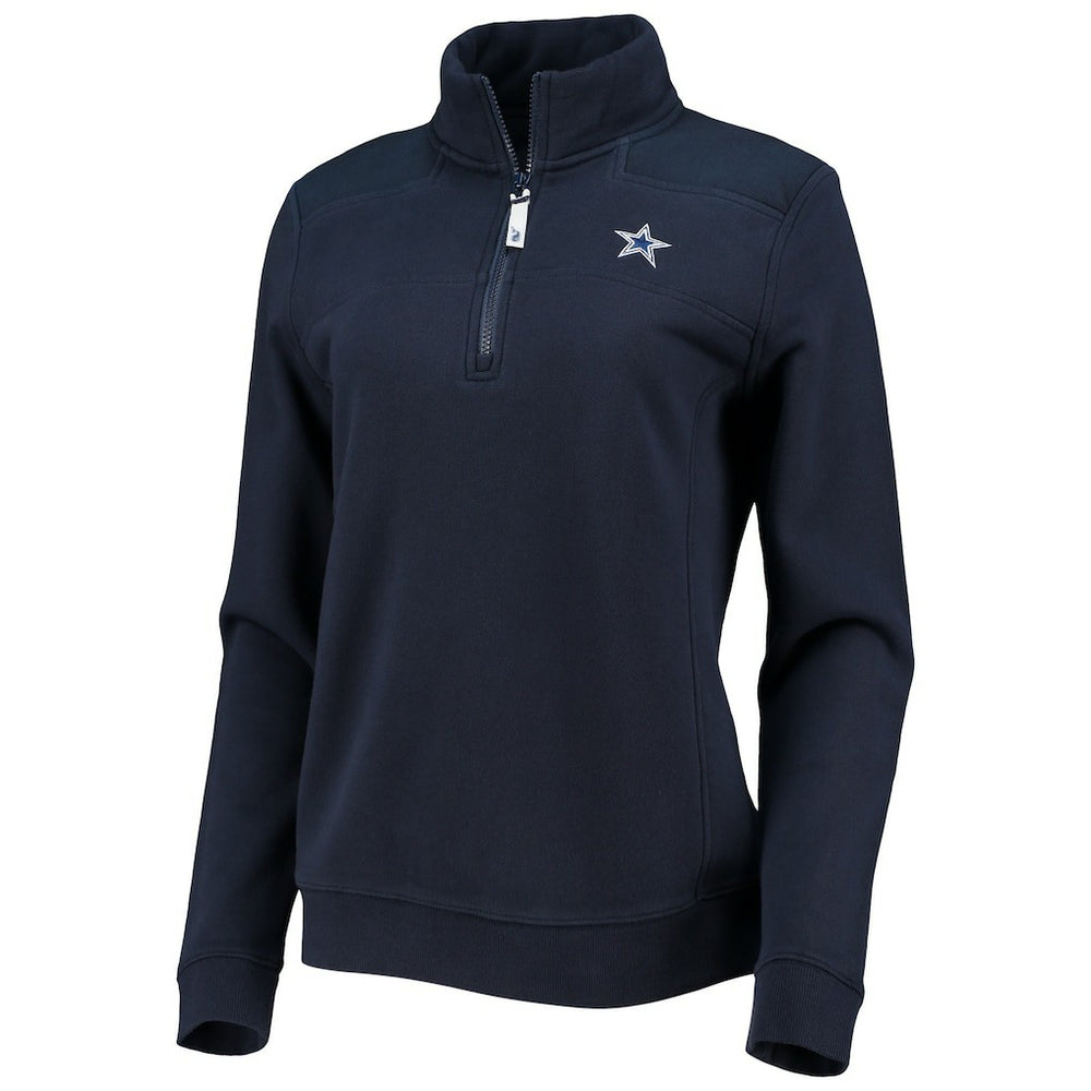 Dallas Cowboys Vineyard Vines Women's Shep Shirt Quarter-Zip Sweatshirt - Navy - NFL