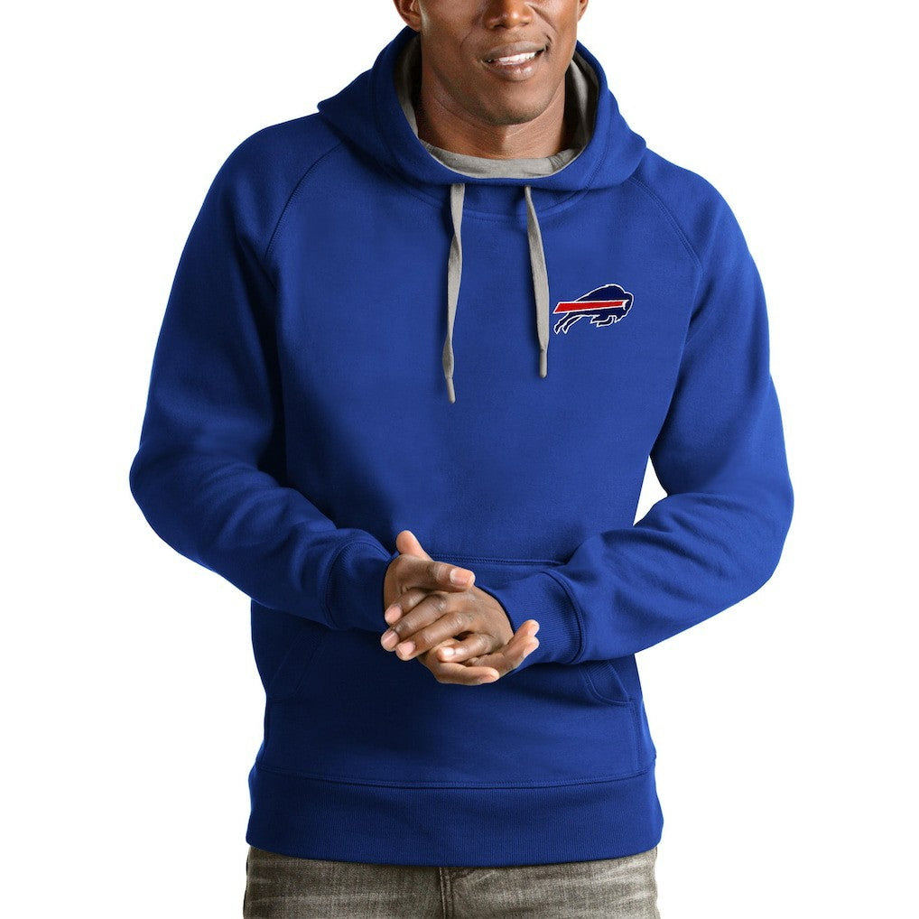 Buffalo Bills Antigua Logo Victory Pullover Hoodie - Royal - NFL
