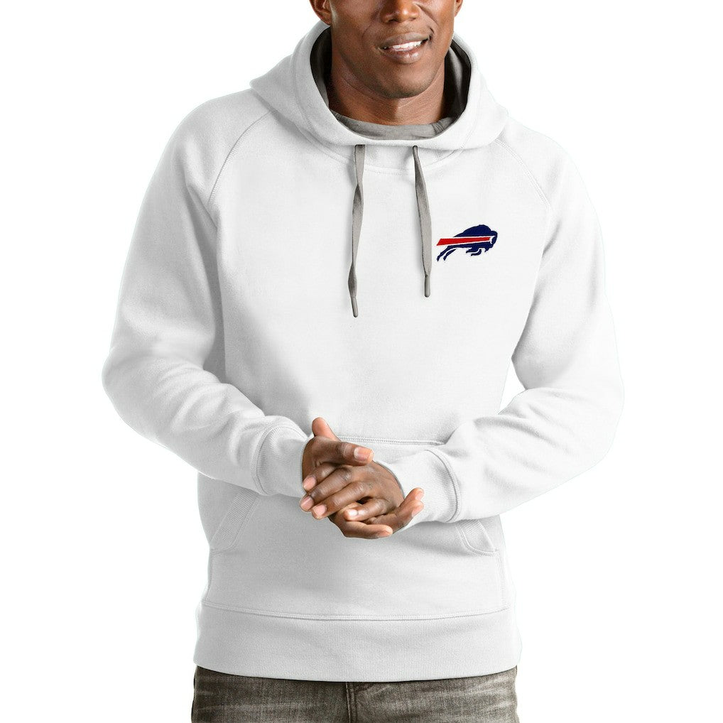 Buffalo Bills Antigua Logo Victory Pullover Hoodie - White - NFL