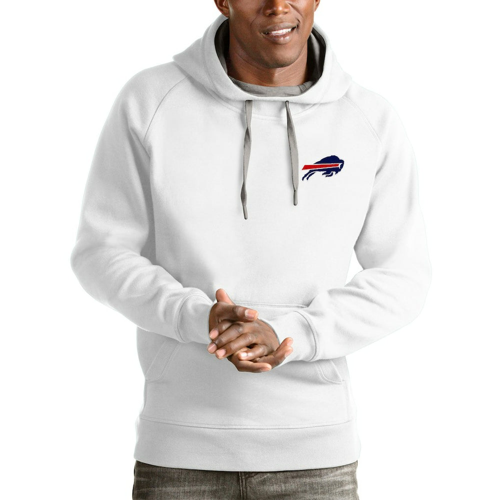 Buffalo Bills Antigua Logo Victory Pullover Hoodie - White - NFL