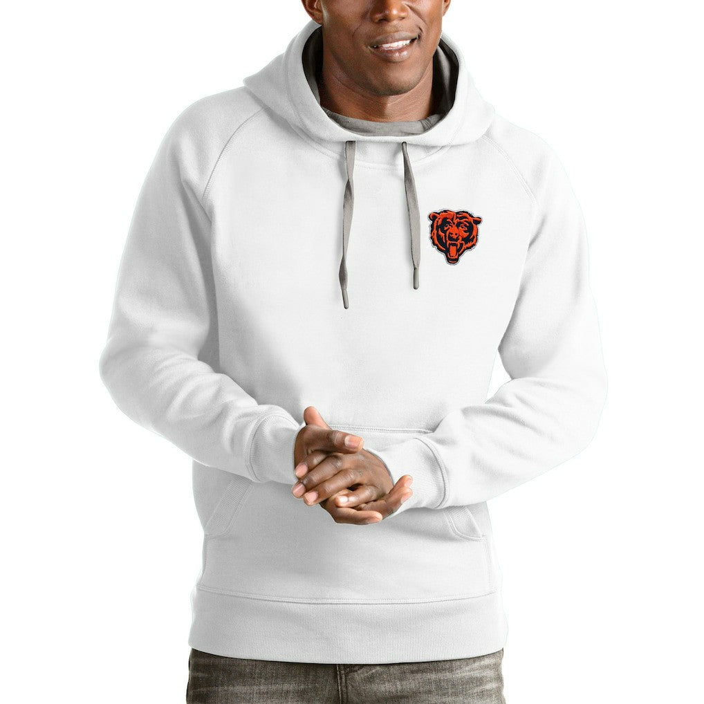 Chicago Bears Antigua Logo Victory Pullover Hoodie - White - NFL