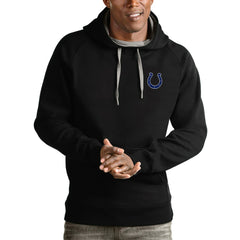 Indianapolis Colts Antigua Logo Victory Pullover Hoodie - Black - NFL