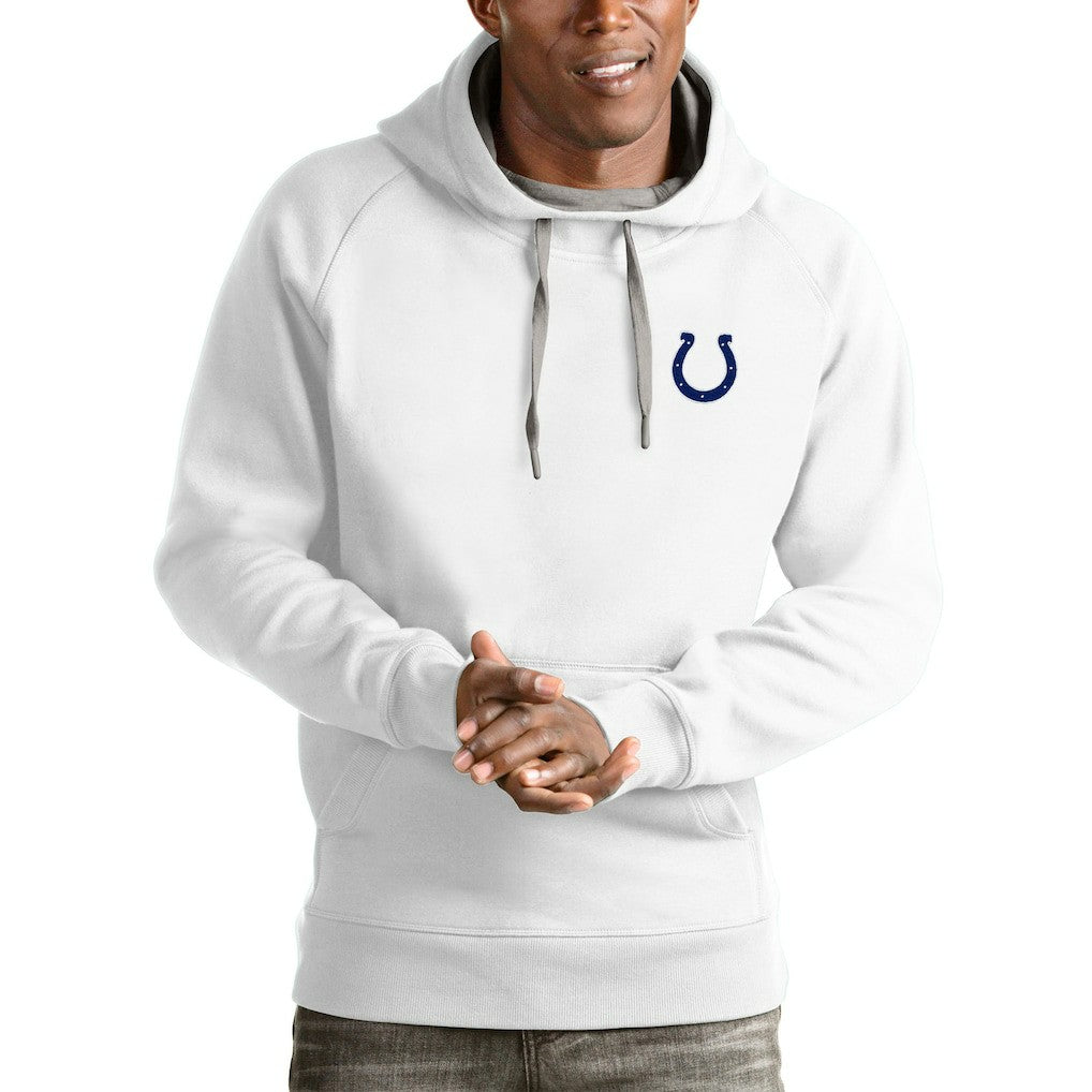 Indianapolis Colts Antigua Logo Victory Pullover Hoodie - White - NFL
