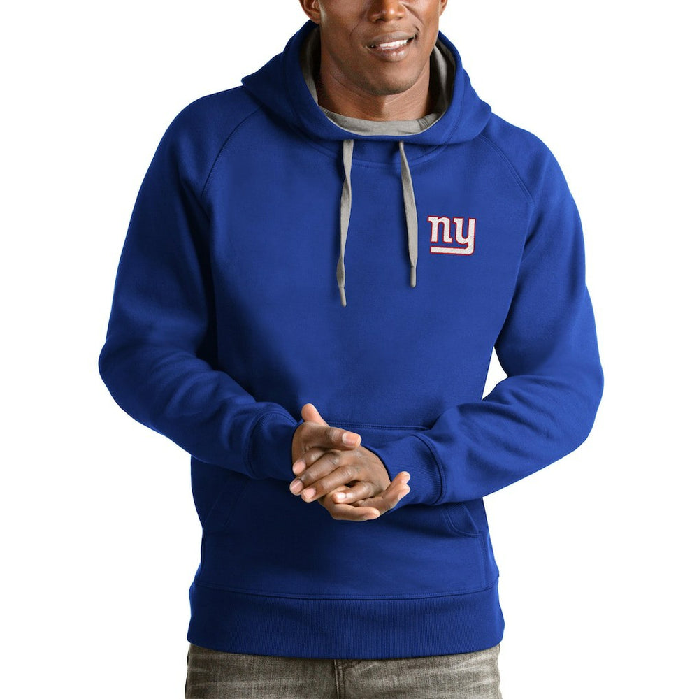 New York Giants Antigua Logo Victory Pullover Hoodie - Royal - NFL