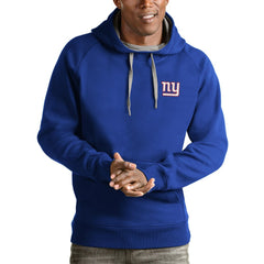 New York Giants Antigua Logo Victory Pullover Hoodie - Royal - NFL