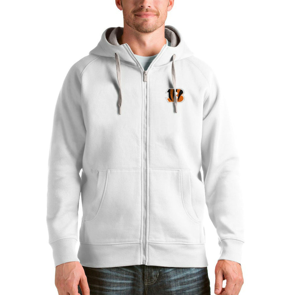 Cincinnati Bengals Antigua Victory Full-Zip Hoodie - White - NFL