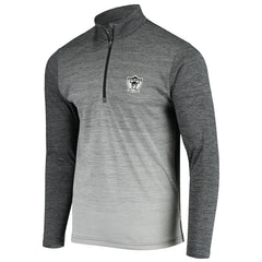 Las Vegas Raiders Antigua Throwback Cycle Quarter-Zip Jacket - Black/Heathered Gray - NFL