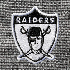 Las Vegas Raiders Antigua Throwback Cycle Quarter-Zip Jacket - Black/Heathered Gray - NFL