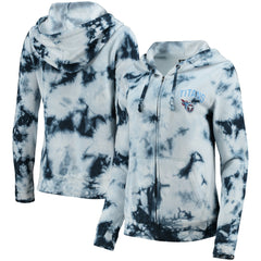 Tennessee Titans New Era Women's Tie-Dye Fleece Full-Zip Hoodie - Navy - NFL
