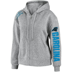 Carolina Panthers WEAR by Erin Andrews Women's Full-Zip Hoodie - Heathered Gray - NFL