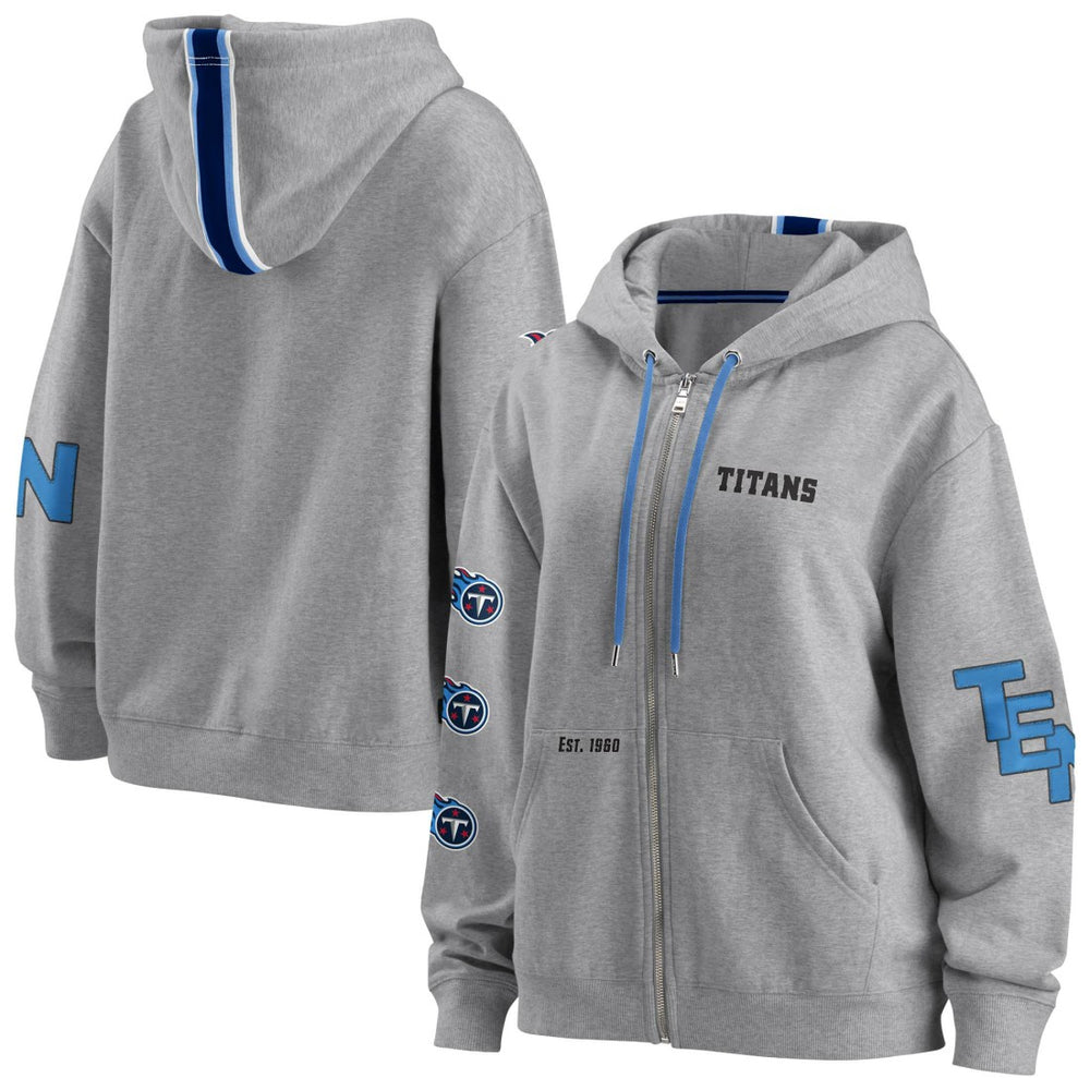 Tennessee Titans WEAR by Erin Andrews Women's Full-Zip Hoodie - Gray - NFL
