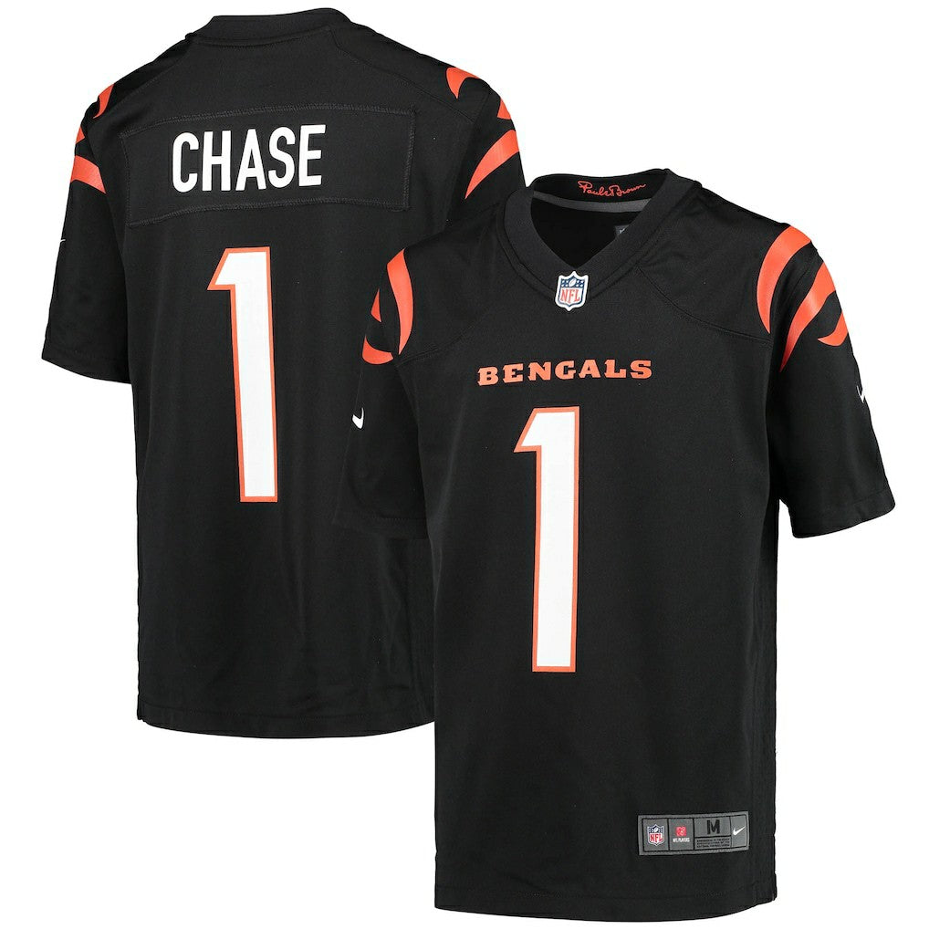 Ja'Marr Chase Cincinnati Bengals Youth Game Jersey - Black - Nike