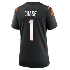 Ja'Marr Chase Cincinnati Bengals Women's Game Jersey - Black - Nike