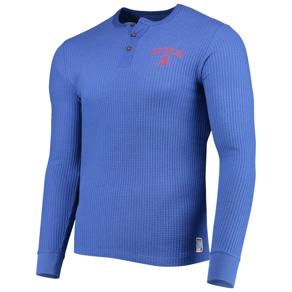New England Patriots Junk Food Thermal Henley Long Sleeve T-Shirt - Royal - NFL